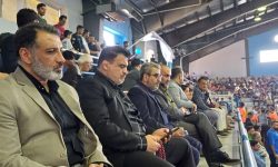 حضور مدیرکل ورزش و جوانان و سرپرست دفتر امور اجتماعی استانداری در محل برگزاری لیگ برتر کشتی