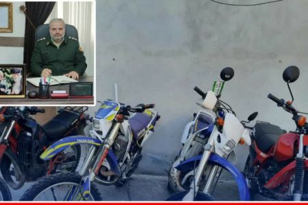 کشف 4 دستگاه موتور قاچاق در بهشهر 